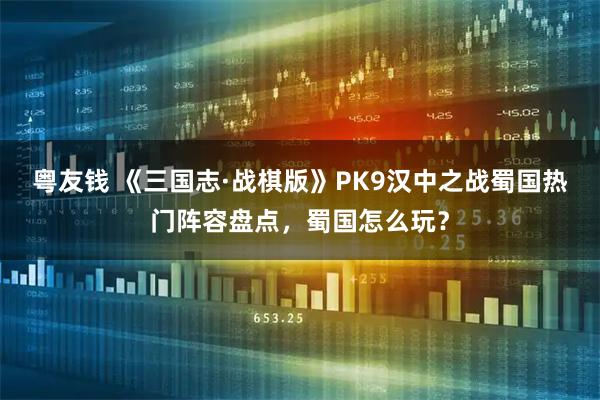 粤友钱 《三国志·战棋版》PK9汉中之战蜀国热门阵容盘点，蜀国怎么玩？