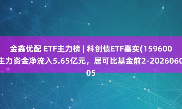 金鑫优配 ETF主力榜 | 科创债ETF嘉实(159600)主力资金净流入5.65亿元，居可比基金前2-20260605